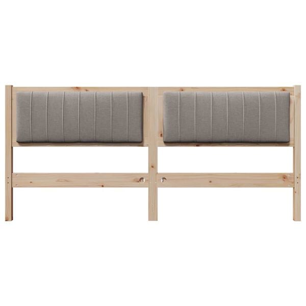 vidaXL Čal&uacute;nen&eacute; čelo postele Hned&aacute; 180 cm Mas&iacute;vne borovicov&eacute; drevo