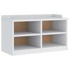 vidaXL Lavica do predsiene SANDNES biela 87x40x50 cm borovicov&yacute; mas&iacute;v