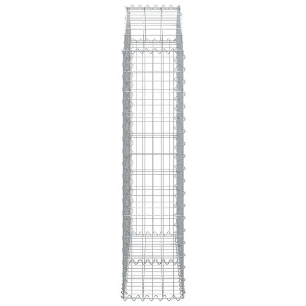 vidaXL Oblúkový gabionový kôš 100x30x120/140cm pozinkované železo