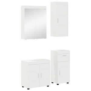 vidaXL Sada k&uacute;peľňov&eacute;ho n&aacute;bytku TULUM 4 pcs Biela 60 x 34 x 63 cm