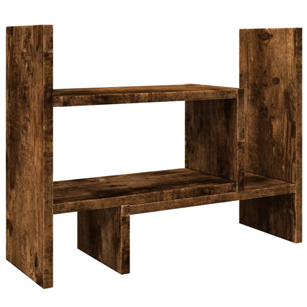 vidaXL Organiz&eacute;r na st&ocirc;l, tmav&yacute; dub 38,5x17x39 cm, kompozitn&eacute; drevo