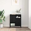 vidaXL Serv&iacute;rovacia skriňa Čierny dub 60 x 35 x 70 cm Kompozitn&eacute; drevo