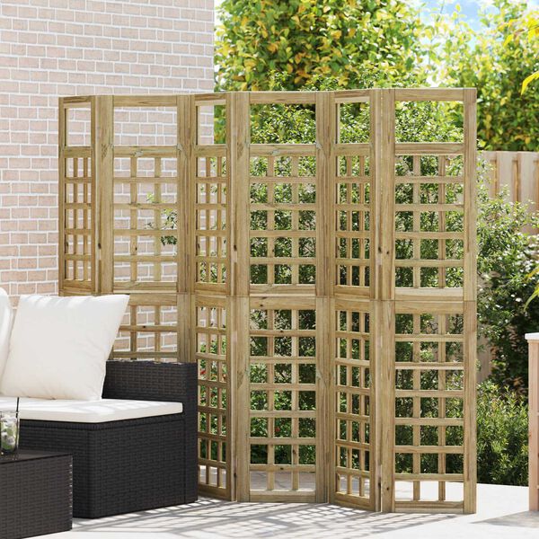 vidaXL Zástena na ochranu súkromia 6 pcs Hnedá 240 x 180 cm