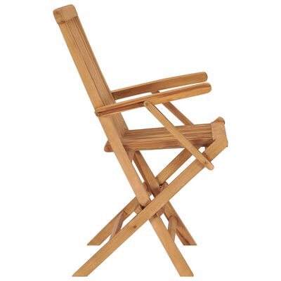 vidaXL Skladacie záhradné stoličky z tíkového dreva, 8 ks