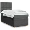 vidaXL Boxspring posteľ s matracom tmavosiv&aacute; 90x200 cm l&aacute;tka