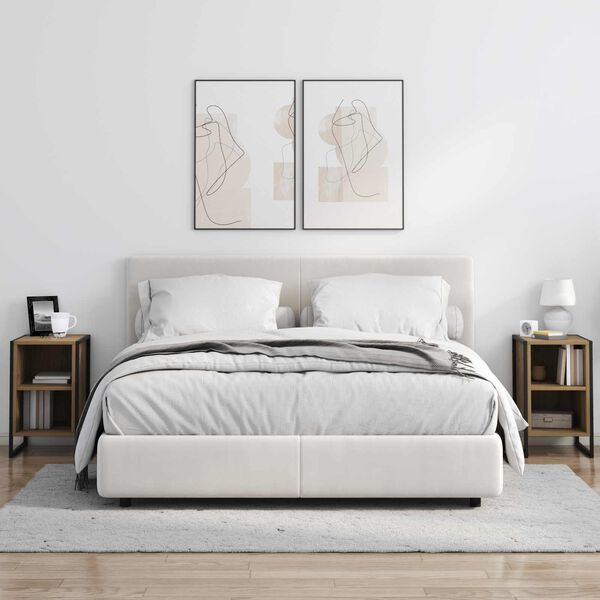 vidaXL Nočn&yacute; stol&iacute;k 2 pcs Remeseln&iacute;cky dub 39.5 x 30 x 50 cm