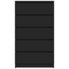 vidaXL Zásuvková skrinka čierna 60x36x103 cm spracované drevo