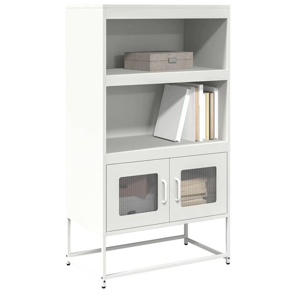 vidaXL Highboard White 68x39x123 cm Oceľ