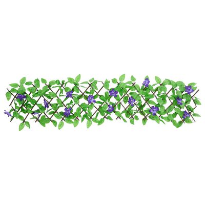 vidaXL Rozťahovacia mriežka s umelým brečtanom 5 ks zelená 180x20 cm