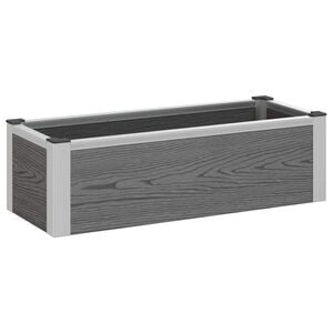 vidaXL Vyv&yacute;&scaron;en&yacute; z&aacute;hradn&yacute; z&aacute;hon Siv&aacute; 75 x 30 x 22 cm WPC a hlin&iacute;k