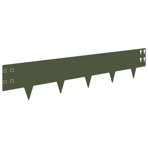 vidaXL Obrubn&iacute;k tr&aacute;vnika 10 ks 100 x 20 cm Oceľ Olivovo zelen&aacute;