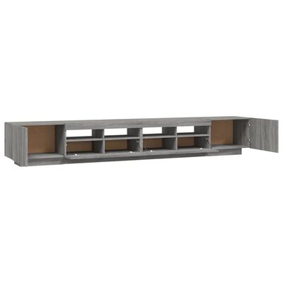 vidaXL 3-dielna súprava TV skriniek s LED sivá sonoma spracované drevo
