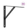 vidaXL Držiaky pol&iacute;c 4 ks 40x2,5x25 cm strieborn&aacute; nerezov&aacute; oceľ