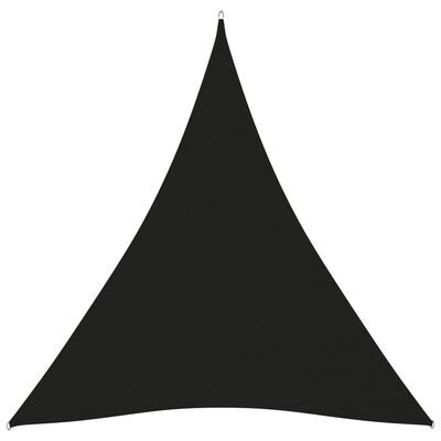 vidaXL Tieniaca plachta oxfordská látka trojuholníková 5x7x7 m čierna