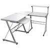 vidaXL Rohov&yacute; poč&iacute;tačov&yacute; st&ocirc;l biely 132x112x99 cm spracovan&eacute; drevo