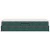 vidaXL Postel s &uacute;ložn&yacute;m prostorem a matrac&iacute; Tmavozelen&aacute; 100 x 200 cm