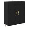 vidaXL Highboard Čierny dub 69,5 x 34 x 180 cm Kompozitné drevo