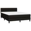 vidaXL Boxspring posteľ s matracom čierny 140x190 cm l&aacute;tka