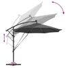 vidaXL Kantileverový banánový parasol Antracit 294 x 294 x 248 cm