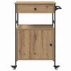 vidaXL Kuchynský vozík Remeselný dub 56 x 43 x 89,5 cm