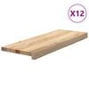 vidaXL Schodiskov&eacute; stupne 12 ks 70x25x2 cm neo&scaron;etren&yacute; dubov&yacute; mas&iacute;v