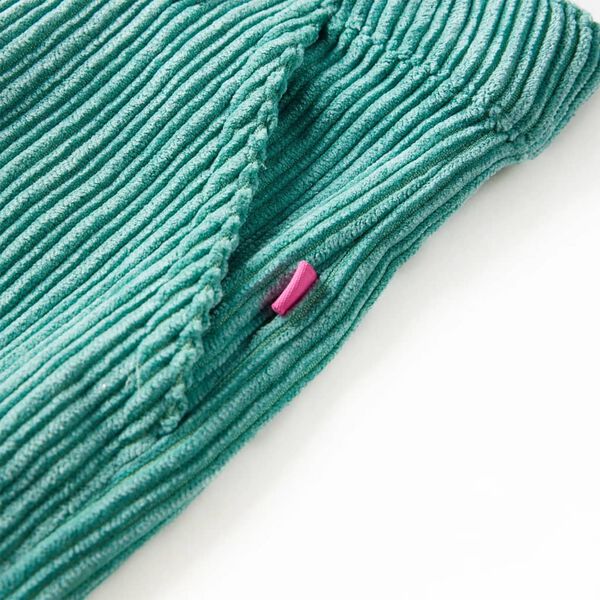 Detské nohavice manšestrové mätovo zelené 116