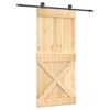 vidaXL Posuvn&eacute; dvere Pr&iacute;rodn&aacute; a čierna 95 x 210 cm