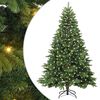 vidaXL Umel&yacute; vianočn&yacute; stromček s 300 LED-i Zelen&aacute; 210 cm PE a PVC