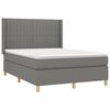 vidaXL Boxspring posteľ s matracom tmavosiv&aacute; 140x190 cm l&aacute;tka