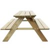 vidaXL Detský piknikový stôl 89x89,6x50,8 cm, borovicové drevo (41701)