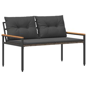 vidaXL Vonkaj&scaron;ia lavička 2 -Seater 116 x 67,5 x 72 cm polyratan