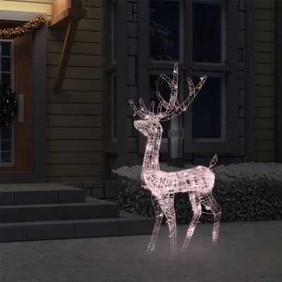 vidaXL Vianočná dekorácia, akrylový sob 140 LED 120 cm, teplá biela