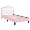 vidaXL Detský rám na posteľ s čelom Ružová 80 x 160 cm PU
