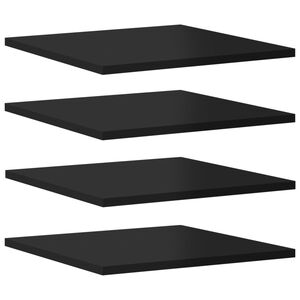 vidaXL Pr&iacute;davn&eacute; police 8ks, leskl&eacute; čierne 40x40x1,5cm kompozitn&eacute; drevo