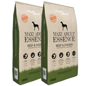 vidaXL Pr&eacute;miov&eacute; psie krmivo Maxi Adult Essence Beef & Chicken 2ks 30kg