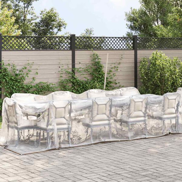 vidaXL Priehľadn&aacute; plachta s okami 2x10 m Polyetyl&eacute;n