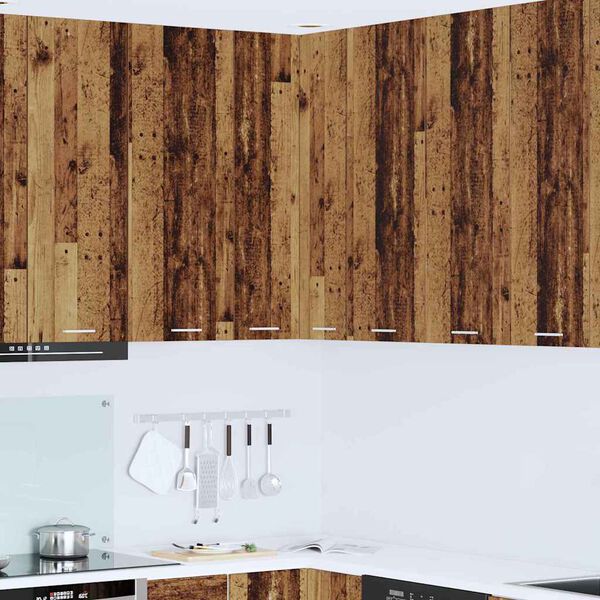 vidaXL Z&aacute;vesn&aacute; skrinka s dverami Star&eacute; drevo a biela 57 x 57 x 100 cm