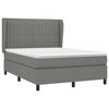 vidaXL Boxspring posteľ s matracom tmavosiv&aacute; 140x190 cm l&aacute;tka