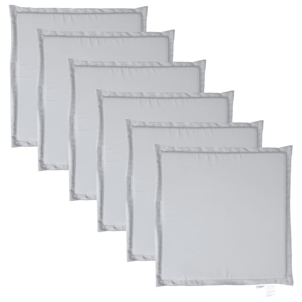 vidaXL Z&aacute;hradn&eacute; podsed&aacute;ky 6 ks svetlosiv&eacute; 45x45x2 cm &scaron;tvorcov&eacute;