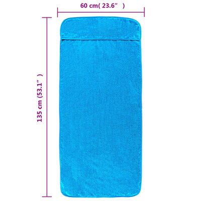vidaXL Plážové uteráky 2 ks tyrkysové 60x135 cm látka 400 GSM