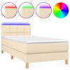 vidaXL Posteľ boxsping s matracom a LED kr&eacute;mov&aacute; 90x190 cm l&aacute;tka