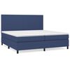 vidaXL Boxspring posteľ s matracom modr&aacute; 200x200 cm l&aacute;tka