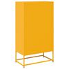 vidaXL Highboard horčicov&aacute; žlt&aacute; 68x39x123 cm Oceľ