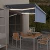vidaXL Automatick&aacute; mark&iacute;za tienidlo&LED&senzor vetra 4x3m modro-biela