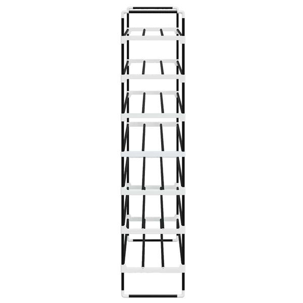 vidaXL Reg&aacute;l na top&aacute;nky so 7 policami, kov a plast, čierny