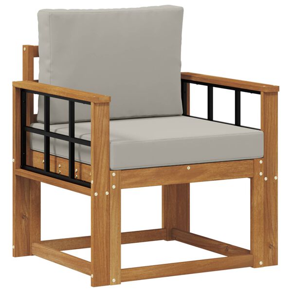 vidaXL Vonkaj&scaron;ia pohovka Mas&iacute;vne ak&aacute;ciov&eacute; drevo a polyester