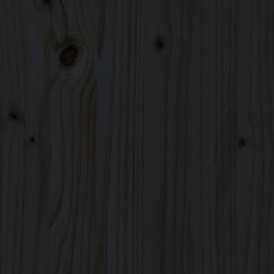 vidaXL Posteľný rám s čelom čierny 90x200 cm masívne drevo