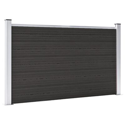 vidaXL Plotový panel WPC 180x105 cm čierny