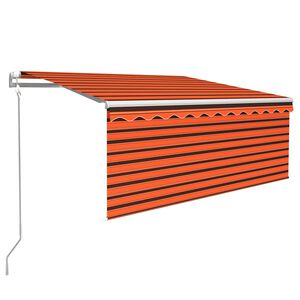 vidaXL Automatick&aacute; mark&iacute;za s tienidlom 3,5x2,5m oranžovo-hned&aacute;