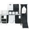vidaXL R&aacute;m poschodovej postele pre deti Biela a čierna 79,5 x 200 cm